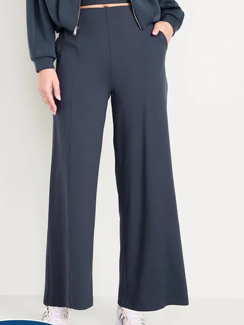 Old Navy Navy Wide-Leg High-Rise Pants - Picture 1 of 3
